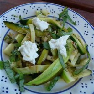 Zucchini Ribbons With Goat Cheese_image