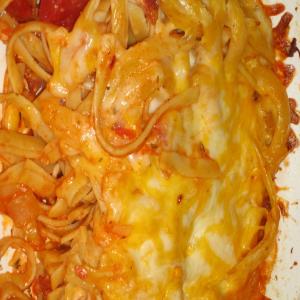 Cheesy Baked Fettuccine With Bacon_image