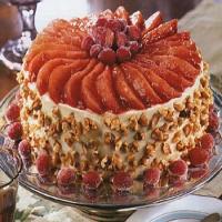 Christmas Cranberry, Pear and Walnut Torte with Cream Cheese-Orange Frosting image
