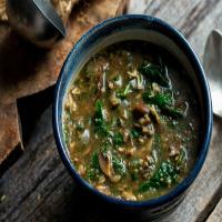 Mushroom-Spinach Soup With Cinnamon, Coriander and Cumin_image