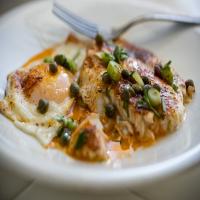 Baked Flounder and Eggs image
