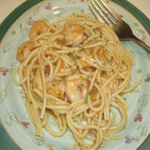Garlic Shrimp and Pasta (Low fat recipe) image