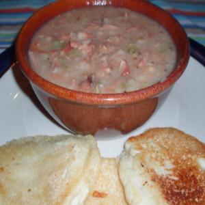 Pressure cooker navy bean soup with ham_image