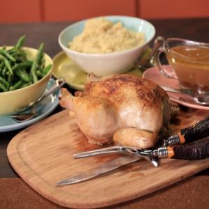 French Chicken in a Pot with Drunken Jus and Mashed Camembert Potatoes_image