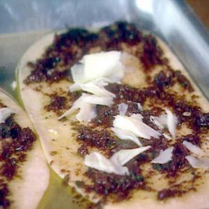 Pizzettas with Olive Tapenade and Pecorino Cheese_image
