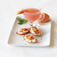 Goat Cheese Crostini with Blood Orange and Black Pepper Marmalade_image