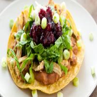 Turkey Tostadas with Cranberry Chipotle Sauce image