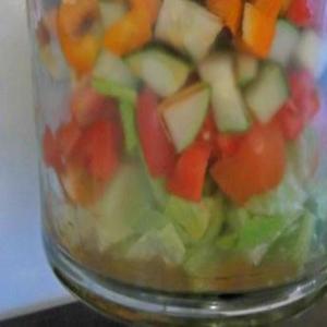 Layered Gazpacho Salad( Low Calorie)_image