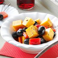 Marinated Cheese with Peppers and Olives image