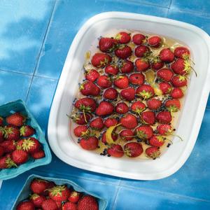 Strawberries with Vanilla Syrup image