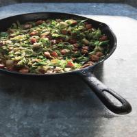 Sautéed Shredded Brussels Sprouts with Smoked Ham and Toasted Pecans_image