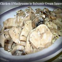 Chicken & Mushrooms with Balsamic Cream Sauce_image