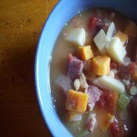 Great Northern Bean, Ham and Vegetable Chowder image