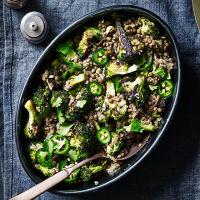 Lentils with charred broccoli & ginger image