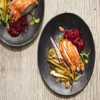 Roast Turkey With Berry-Mint Sauce and Black Walnuts image