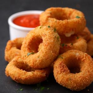 Mozzarella Stick Onion Rings Recipe by Tasty_image