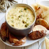 Roasted Broccoli & Cheddar Cheese Dip with Potato Wedges Recipe - (4.4/5) image