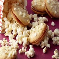 Popcorn Sandwich Cookies with Salted Caramel image