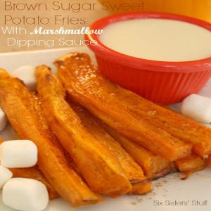 Brown Sugar Sweet Potato Fries with Marshmallow Dipping Sauce_image