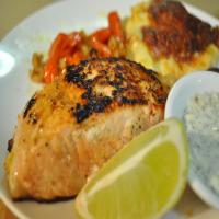 Lime and Garlic Salmon With Lime Mayonnaise_image
