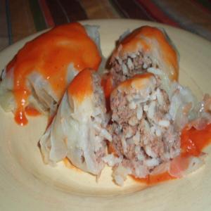 Steamed Cabbage Beef Rolls With Sauce image