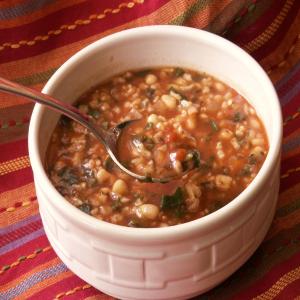 Crock Pot Savory Bean and Spinach Soup image