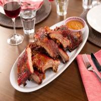 Baby Back Ribs with Spicy Peach BBQ Sauce_image