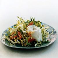 Salad with Canadian Bacon and Poached Eggs image