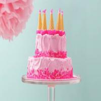 Dreamy Pink Castle Cake image