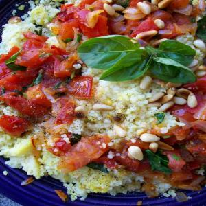 Israeli Couscous With Chunky Tomato Sauce image
