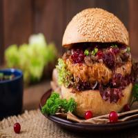 Delicious Bacon Maple Chicken Burger with Cranberry Sauce Recipe_image
