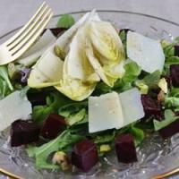 Tricolore Salad of Endive, Beet, and Arugula, Pantzaria Salata image