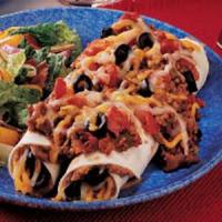 Beef-Topped Bean Enchiladas image