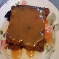 Chocolate Bread Pudding with Caramel Sauce_image