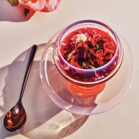 Chilled Beet-and-Sauerkraut Soup With Horseradish and Crème Fraîche_image