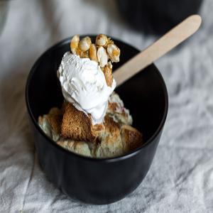 Dulce de Leche Bread Pudding with Peanut Brittle Topping image