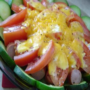 One-dish Frank, Tomato and Zucchini Lunch_image