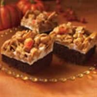 Candy Corn and Peanut Topped Brownies_image
