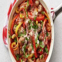 Turkey Sausage, Pepper and Onion Skillet_image