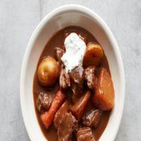 Oven-Braised Guinness Beef Stew With Horseradish Cream image