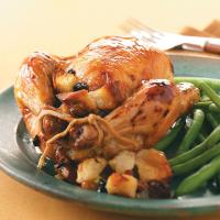 Honey-Glazed Hens with Fruit Stuffing for Two image