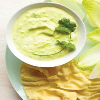 Spicy Yogurt and Cucumber Dip with Pappadams image