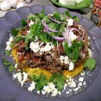 Fresh Corn Pancakes Topped with Cheese: Cachapas image