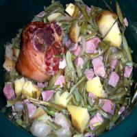 Ham, Green Beans, & Potatoes in the Crock Pot_image