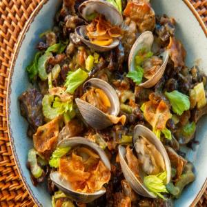 Clams with Guanciale, Sunchokes and Celery Root image