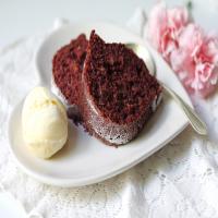 Red Velvet Pecan Praline Pound Cake image