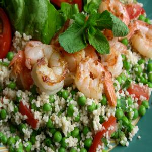 Shrimp With Minty Couscous Salad_image