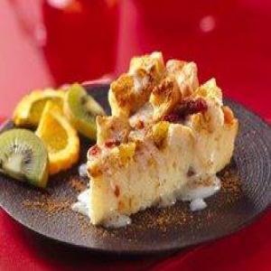 Fruited Bread Pudding with Eggnog Sauce_image