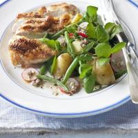 Watercress & potato salad with anchovy dressing image