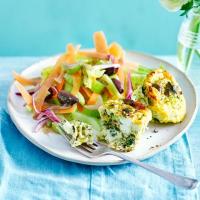 Feta frittatas with carrot & celery salad_image